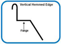 Vertical Hemmed Edge